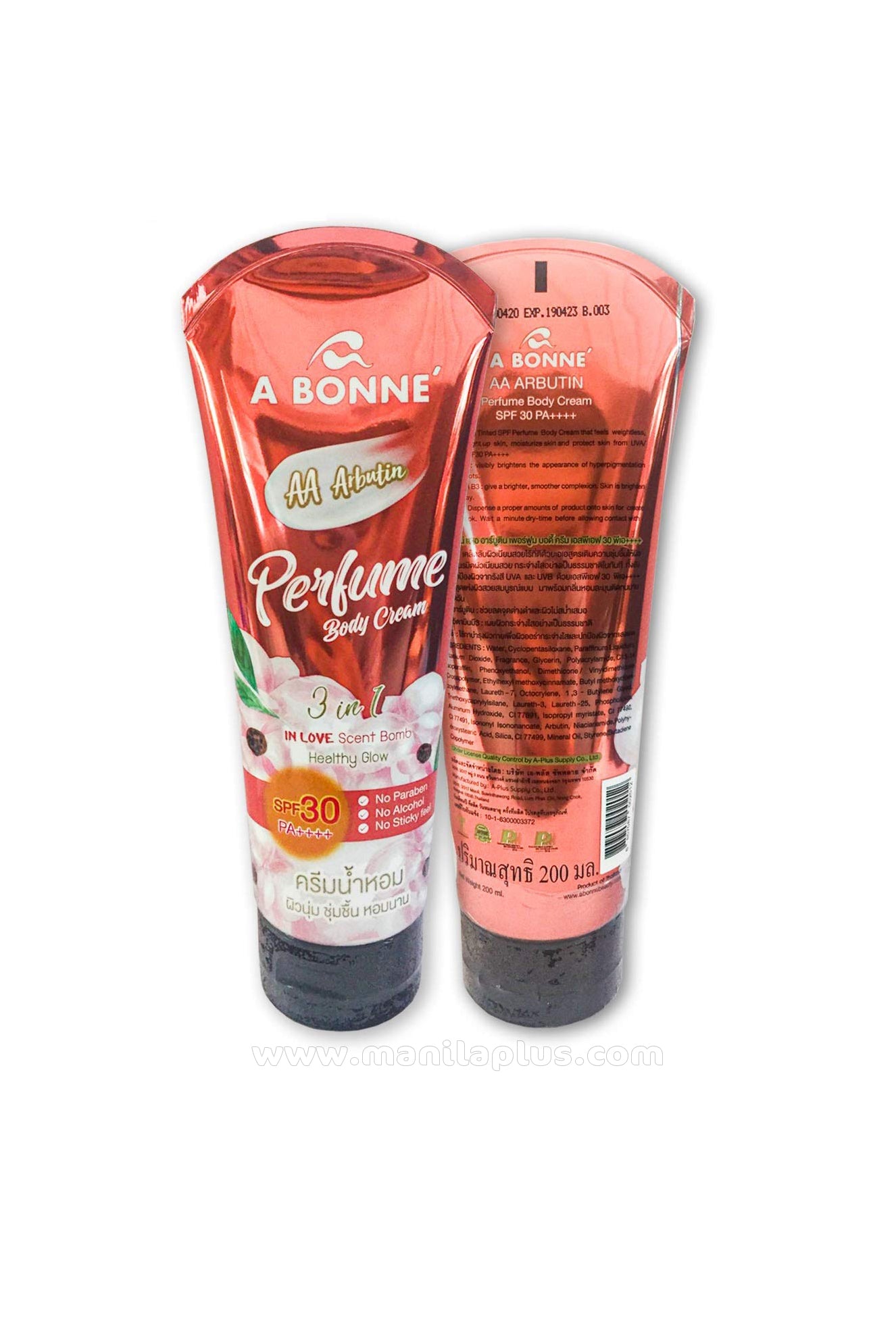 A Bonne AA Arbutin Perfume Body Cream 3 in 1 | Manilaplus