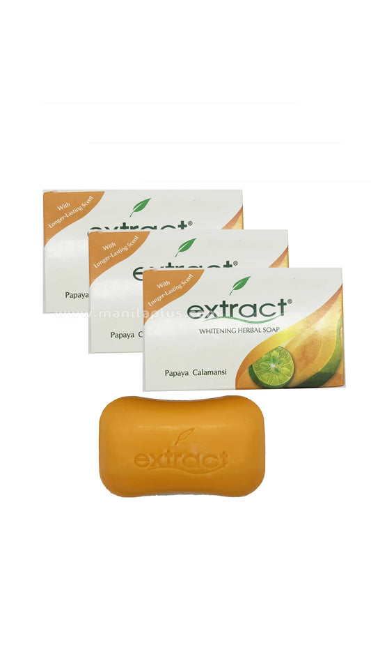 Extract Whitening Herbal Soap Papaya Calamansi x 3 | Manilaplus.com