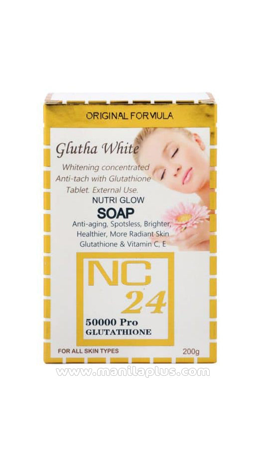 Glutha White Nutri Glow Soap NC 24 50000 Pro Glutathione 200g | Manilaplus.com