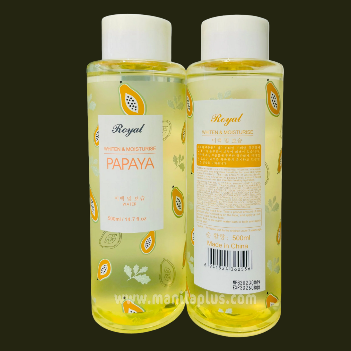 Royal WHITEN & MOISTURISE PAPAYA 500 ML