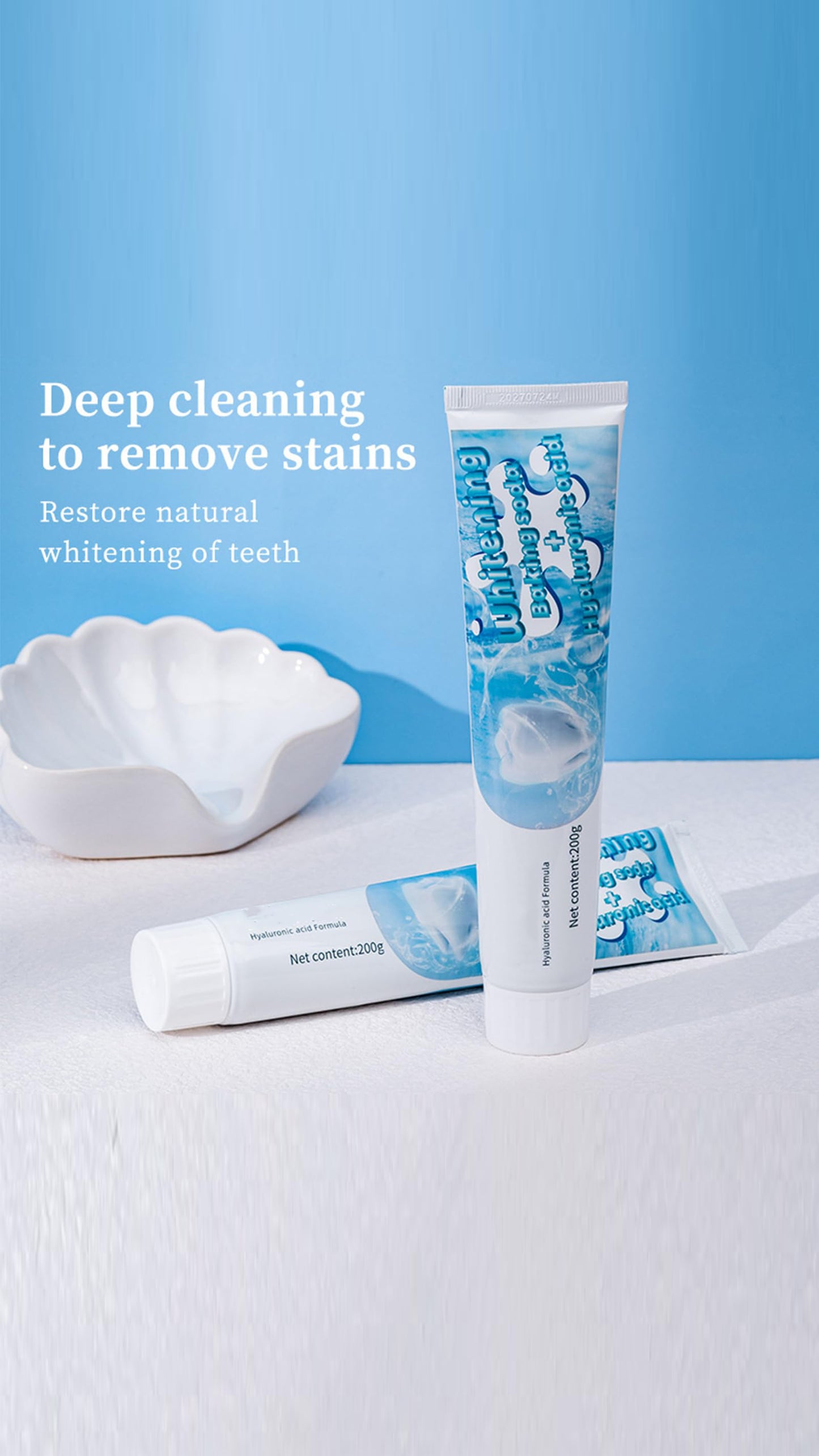 SCOBAN Whitening Bleaching Soda + Hyaluronic Acid Tooth Paste 200g | Manilaplus.com
