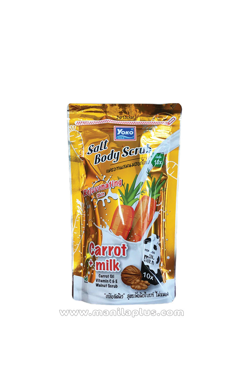YOKO Salt Body Scrub Rejuvenating Skin Carrot + Milk | Manilaplus