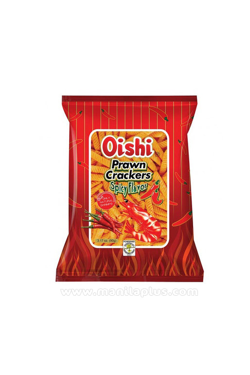 Oishi Prawn Crackers Spicy Flavor 100g | Manilaplus.com