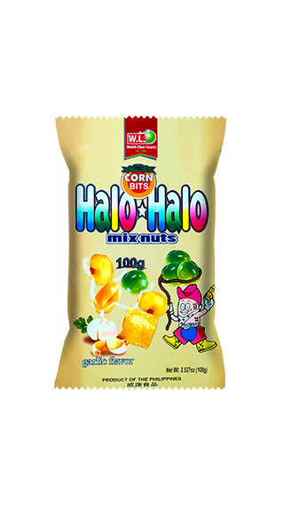 Corn Bits Halo Halo Mix Nuts Garlic Flavour 100g | Manilaplus.com