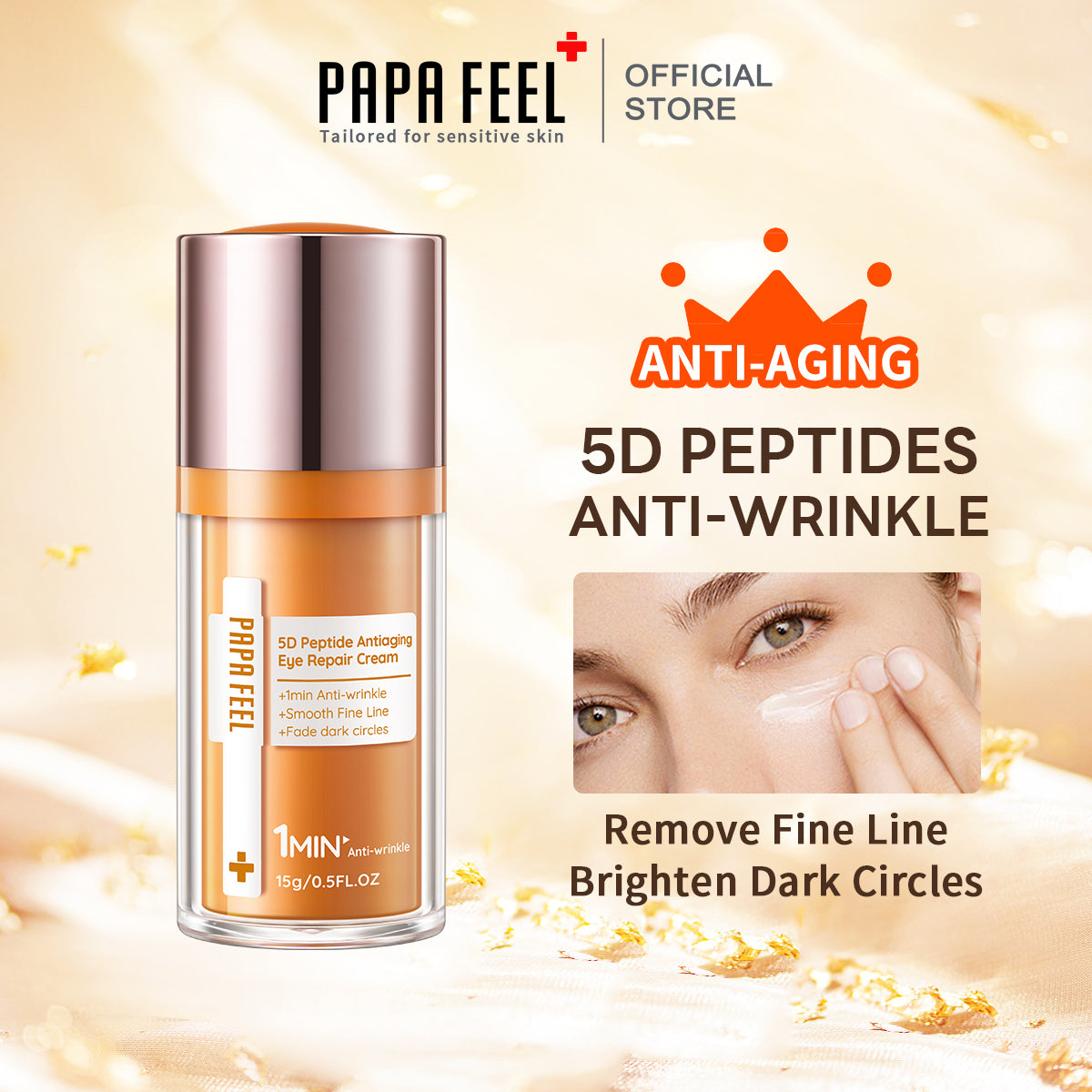 PAPA FEEL 5D Peptide Anti-Aging Eye Repair Cream – 15g