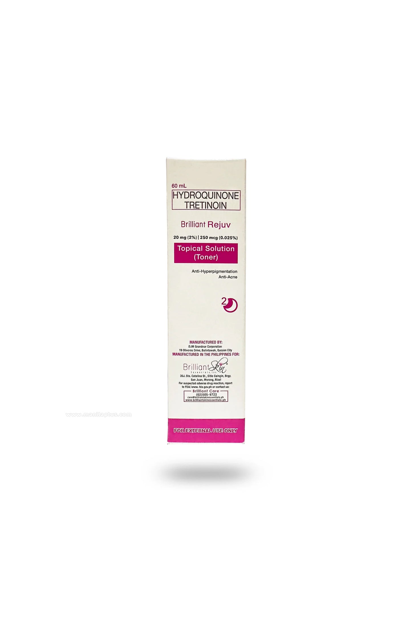 Brilliant Skin Hydroquinone Tretinoin Topical Solution Toner 60ml | Manilaplus