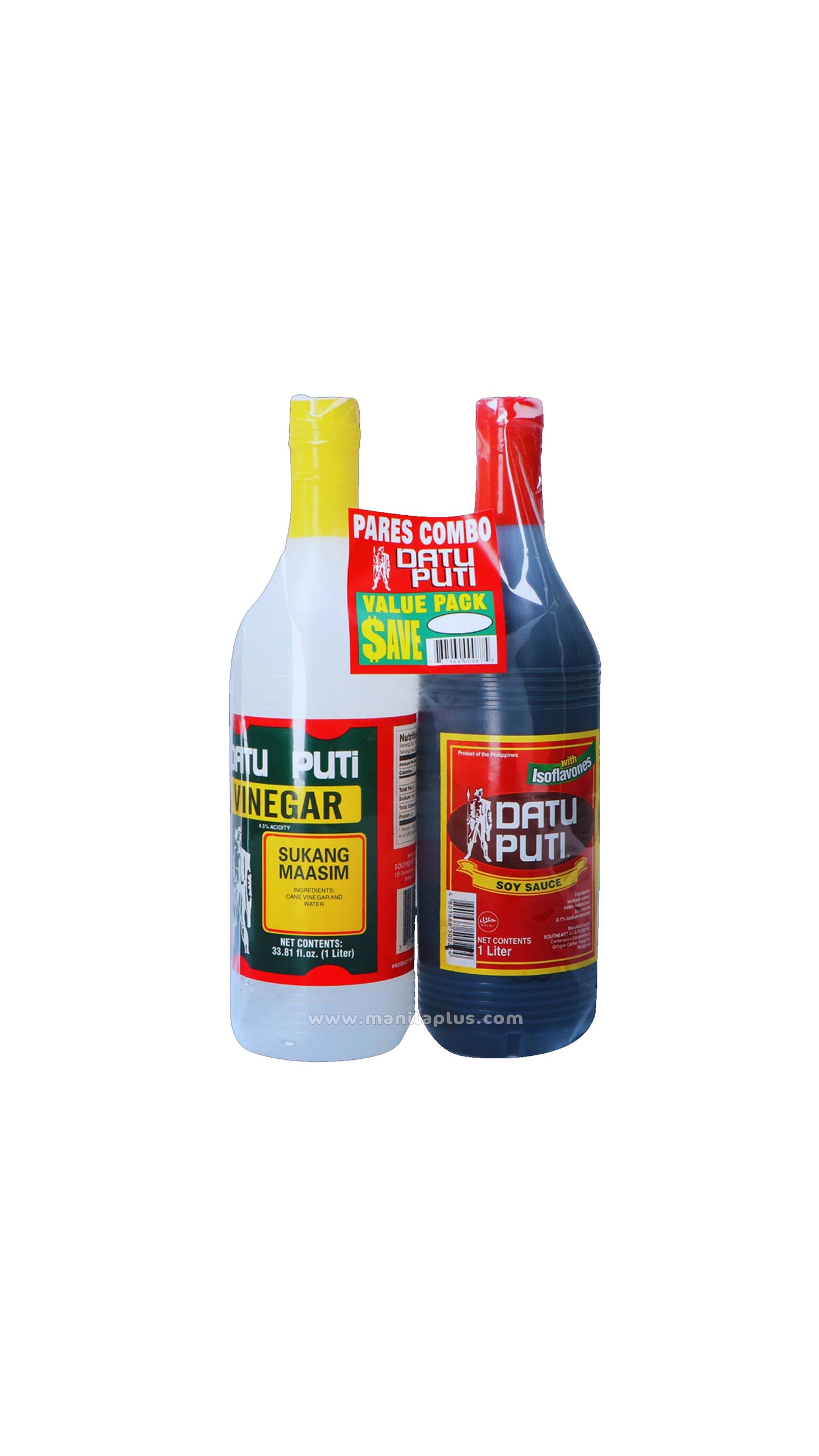 Datu Puti Vinegar 1L & Datu Puti Soy Sauce 1L Value Pack | Manilaplus.com