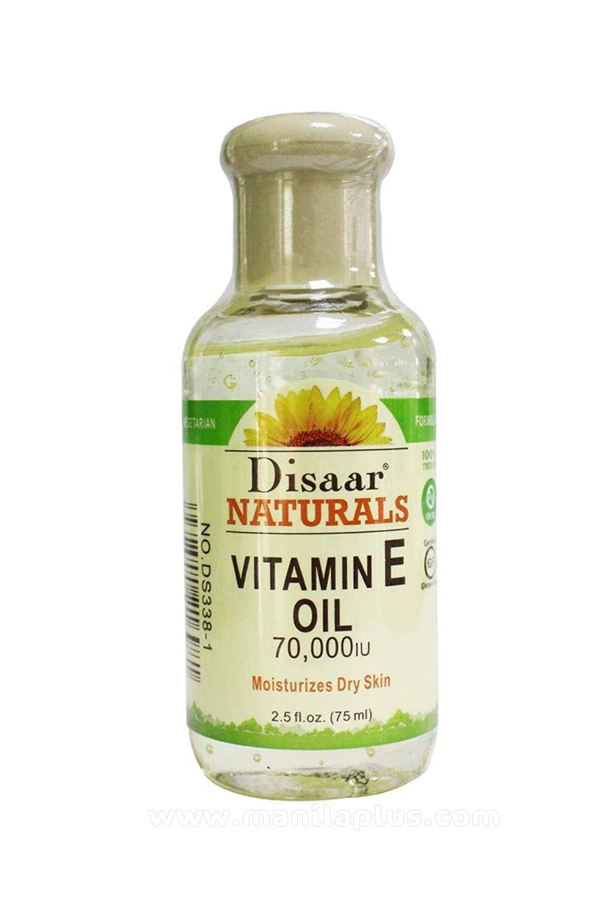 Disaar Natural Vitamin E Oil 70,000IU Moisturizes Dry Skin 75ml | Manilaplus