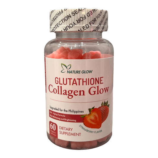 Nature Glow Glutathione Collagen Glow Strawberry Flavor – 60 Organic Chewable Gummies