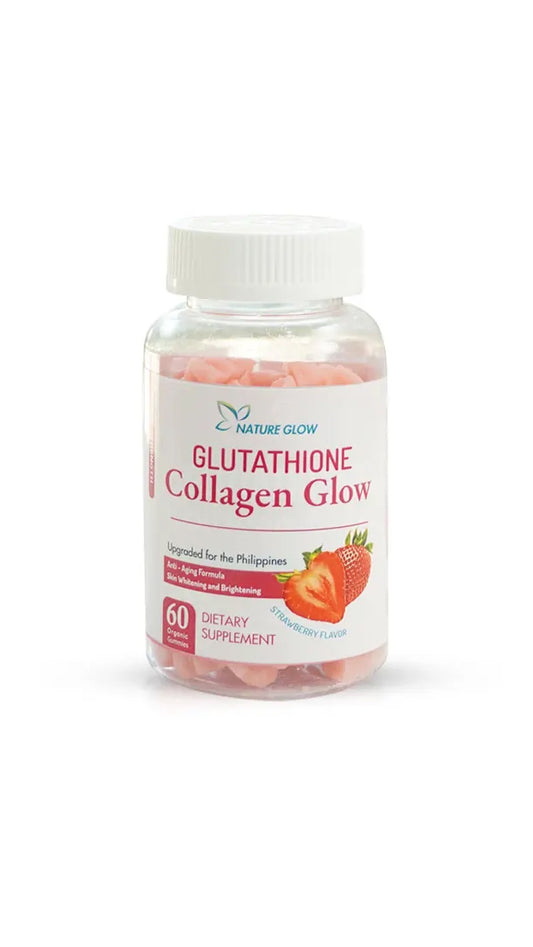 Nature Glow Glutathione Collagen Glow Strawberry Flavor – 60 Organic Chewable Gummies