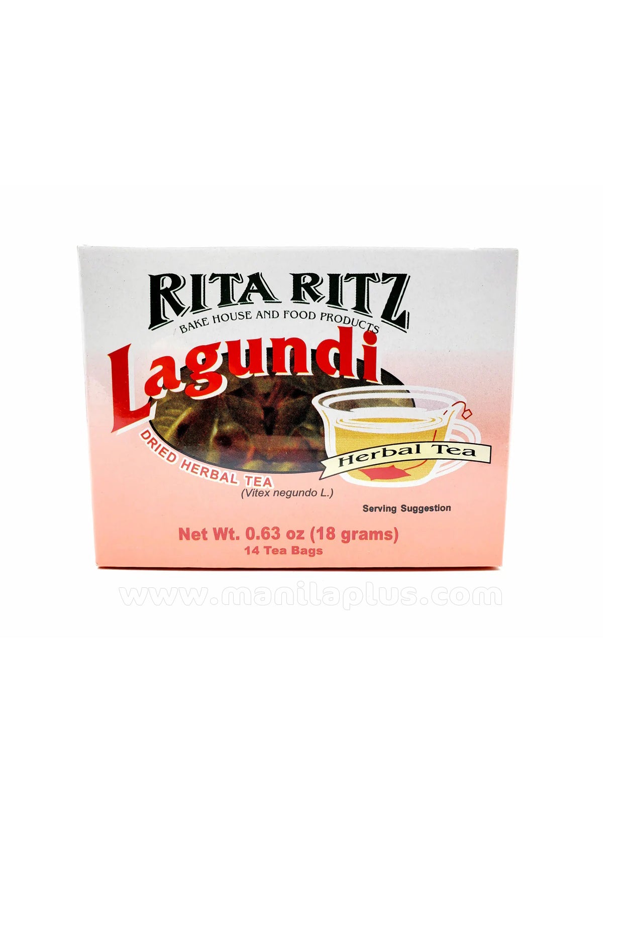 Rita Ritz Bake House and Food Products Lagundi Dried Herbal Tea 18g x 14 Tea Bags | Manilaplus