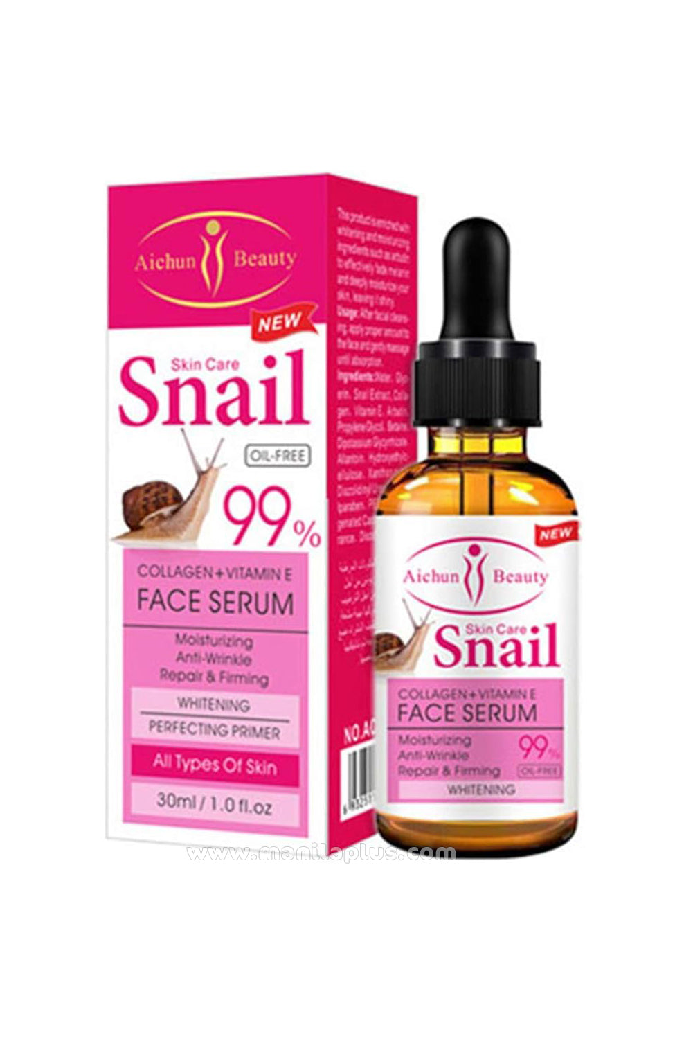 Aichun Beauty Snail Collagen Vitamin E Face Serum | Manilaplus