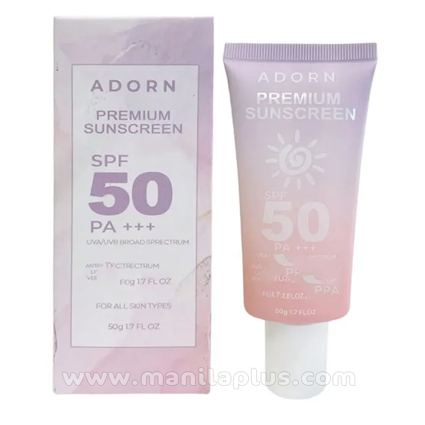 ADORN Premium Sunscreen with Hyaluronic Acid | Manilaplus