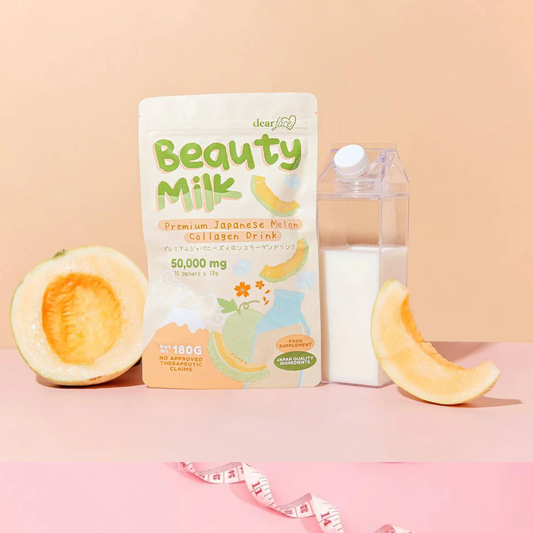 Dear Face Beauty Milk Japanese Collagen Melon Drink - 50,000mg Hydrolyzed Collagen, 6.3 Ounce (Pack of 1) | Manilaplus