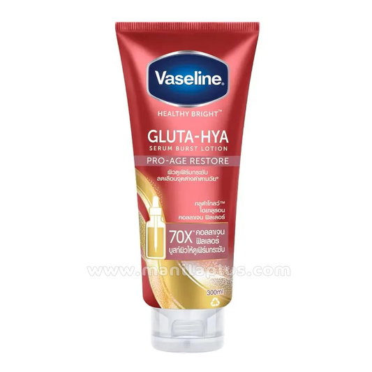 Vaseline Healthy Bright Gluta-Hya Serum Burst Lotion Pro-Age Restore 300ml | Manilaplus